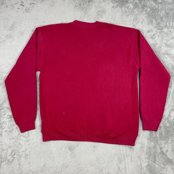 Vintage Russell Athletic Solid Pink Sweatshirt Crewneck Pullover USA Large - Picture 4 of 10